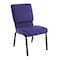 Flash Furniture 18.5"W Stacking Church Chair in Purple Fabric, 4PK 4-XU-CH-60096-PU-GG - alternate 1