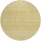 Homeroots 8' Gold Ivory And Taupe Round Tribal Washable Indoor Outdoor Area Rug 582622 - alternate 2