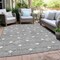 Homeroots 5' X 8' Gray And Ivory Geometric Washable Indoor Outdoor Area Rug 594708 - alternate 2