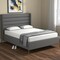 Homeroots Gray Linen Upholstered King Bed Frame 544818 - alternate 1