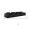 Homeroots 175" Black Top Grain Leather Reclining USB Sofa And Storage 643708 - alternate 2