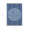 Homeroots 10' X 14' Navy Blue And Gray Striped Washable Indoor Outdoor Area Rug 597186 - alternate 2