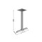 Flash Furniture Beverly 5in. x 22in. Restaurant Indoor/Outdoor Table T-Base w/3in. Dia. Table Height Column, Silver XU-T0522-SLV-GG - alternate 2