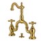 Kingston Brass Bridge Bathroom Faucet with Brass Pop-Up, Brushed Brass KS7977AX - alternate 1