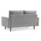 Homeroots 69" Gray Velvet Sofa With Dark Brown Legs 543715 - alternate 2