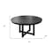 Homeroots 52" Black Solid Wood Round Top Dining Table 712149 - alternate 2
