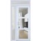 Vdomdoors Front Exterior Prehung FiberGlass Door Clear Glass See-through / Manux 8555 White Silk Clear Glass MANUX8555EXD-WS-W36 x H80-LH - alternate 2