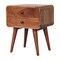 Homeroots 22" Brown Solid Wood Two Drawer Nightstand 651870 - alternate 3