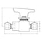Hoke 7000 Series 2-Way Fixed Ends Ball Valves - 1/4in FNPT x 1/4in FNPT, 6000 PSI 7015F4Y - alternate 2