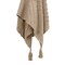 Homeroots 50" X 60" Brown Cotton Woven Geometric Throw Blanket with Tassels 518851 - alternate 2