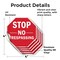 Signmission Stop No Trespassing, 4 inch X 4 inch, Vinyl Decal, 5PK OC-D-5PACK-4-269 - alternate 2