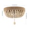 Jonathan Y Justina Wood Bead 14" 2-Light Farmhouse Bohemian Iron LED Flush Mount, Light Taupe/Chrome JYL1307A - alternate 2