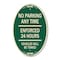 Signmission No Parking Anytime - Enforced 24 Hours Vehicl, 12 In X 18 In Architectural, Heavy Gauge Aluminum A-OV-G-1218-23769 - alternate 1