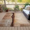 Homeroots 9' X 12' Rust And Charcoal Abstract Washable Indoor Outdoor Area Rug 630475 - alternate 2