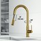 Vigo Hart Arched Single Handle Pull-Down Spout Kitchen Faucet Matte Brushed Gold VG02035MG - alternate 2