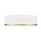 Z-Lite Bradley 1 Light Flush Mount, Matte White and Modern Gold, 16 In W 1018F16-MW-MGLD-LED - alternate 2