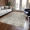 Homeroots 3' X 5' Linen Black And Brown Floral Washable Indoor Outdoor Area Rug 606242 - alternate 3