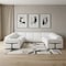Homeroots White Italian Leather Power Reclining U Shaped Eight Piece Corner Sectional 634679 - alternate 2