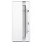 Vdomdoors Steel Door Deux 1713 White Enamel Stainless Inserts Single Modern Painted-W36xH80-Left Inswing DEUX1713EXD-BEM-W36 x H80-Left-hand Inswing - alternate 2