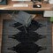 World Rug Gallery Bohemian Stripe Stain Resistant Area Rug 6 ft 6 in x 6 ft 6 in Square Black 385BLACK6SQ - alternate 1