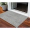 Homeroots 3' X 5' Charcoal And Ivory Geometric Washable Indoor Outdoor Area Rug 600732 - alternate 1