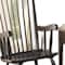 Homeroots 33" X 25" X 45" Black Wood Rocking Chair 374187 - alternate 2