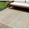 Homeroots 8' X 10' Sage Striped Washable Indoor Outdoor Area Rug 607977 - alternate 1
