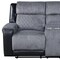 Homeroots 76" Gray and Black Faux Leather and Microfiber Manual Reclining Loveseat With Storage 561566 - alternate 2