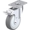 Blickle Swivel Plate Caster, TPR, 4", Brake, Caster Load Rating Range: Light-Duty LKPA-TPA 101KF-12-FI - alternate 1