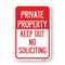 Signmission Private Property Keep Out No Soliciting, Heavy-Gauge Aluminum, 18" H, A-1824-24847 A-1824-24847 - alternate 1