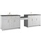 James Martin Vanities Bellshire 120" Dual Vanity Set w/24" Make-Up Counter, Bright White w/3 cm Parisien Bleu Silestone To 660-VMC120-BW-3PBL - alternate 2