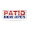 Signmission Patio Now Open, 18 Inch x 48 Inch, Vinyl Banner B-30780 - alternate 1