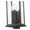 Z-Lite Tiberius 4 Light Outdoor Post Mounted Fixture, Black/Clear Seedy, 12 In W x 120 In H 5017PHBR-5010P-BK - alternate 2