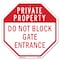 Signmission Private Property Do Not Block Gate, 6 Inch X 6 Inch, Plastic Sign OC-P-6-134 - alternate 1