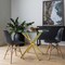 Fab Glass And Mirror 42in Flat Round Hydra Dining Table with Clear Glass Top and Gold Finish Base, Elegant Round Glas DT-0142-GD - alternate 2