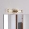 Vaxcel Levitt 2 Light Satin Brass Mid-Century Modern Industrial Bathroom Vanity Fixture Clear Glass W0390 - alternate 1