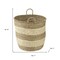 Homeroots Set of Two Natural And Beige Wicker Basket, 2PK 392160 - alternate 2