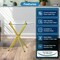Fab Glass And Mirror 36in Flat Round Hydra Breakfast Table, Clear 1/2in Thick Glass Dining Table Round with Gold Finis DT-0136-GD - alternate 2