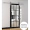 Sartodoors Sturdy Barn Door, Felicia 3355 Matte Black with Clear Glass, 6.6FT Rail Hangers Heavy Hardware Set FELICIA3355BD-S-BLK-32 - alternate 2
