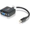 C2G 8IN MINI DISPLAYPORT&TRADE; MALE TO VGA FEMALE ACTIVE ADAPTER CONVERTER - BLACK 54315 - alternate 1