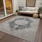Homeroots 10' X 14' Black And Ivory Oriental Washable Indoor Outdoor Area Rug 597727 - alternate 2