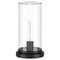 Homeroots 13" Black Metal Table Lamp With Clear Cylinder Shade 546134 - alternate 1