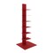 Homeroots 38" Red Metal Six Shelf Modern Tower Bookcase 654138 - alternate 2