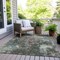 Homeroots 10' X 14' Fern Green And Purple Damask Washable Indoor Outdoor Area Rug 596386 - alternate 2