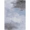 Homeroots 8' X 10' Sky Blue Gray And Ivory Abstract Washable Indoor Outdoor Area Rug 616859 - alternate 2