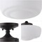 Jonathan Y Marfa 14" 1-Light Modern Farmhouse Schoolhouse Frosted Glass/Metal LED Semi Flush Mount, Oil Rubbed B JYL7517F - alternate 2