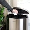 Elama 50 Liter 13 Gallon Half Circle Stainless Steel Step Trash Bin with Slow Close in Matte Silver EL-LTD55-50L - alternate 3