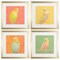 Homeroots Set Of Four Colorful Bird B S/4 Gold Framed Print Wall Art, 4PK 521462 - alternate 1