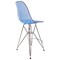 Leisuremod Cresco Modern Acrylic Barstool with Chrome Base and Footrest, Transparent Blue CB30TBU - alternate 2