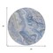 Homeroots 8' Denim Blue And Ivory Round Abstract Washable Indoor Outdoor Area Rug 617598 - alternate 2